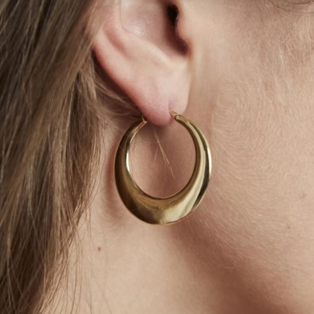 18K gold plated hoop earrings